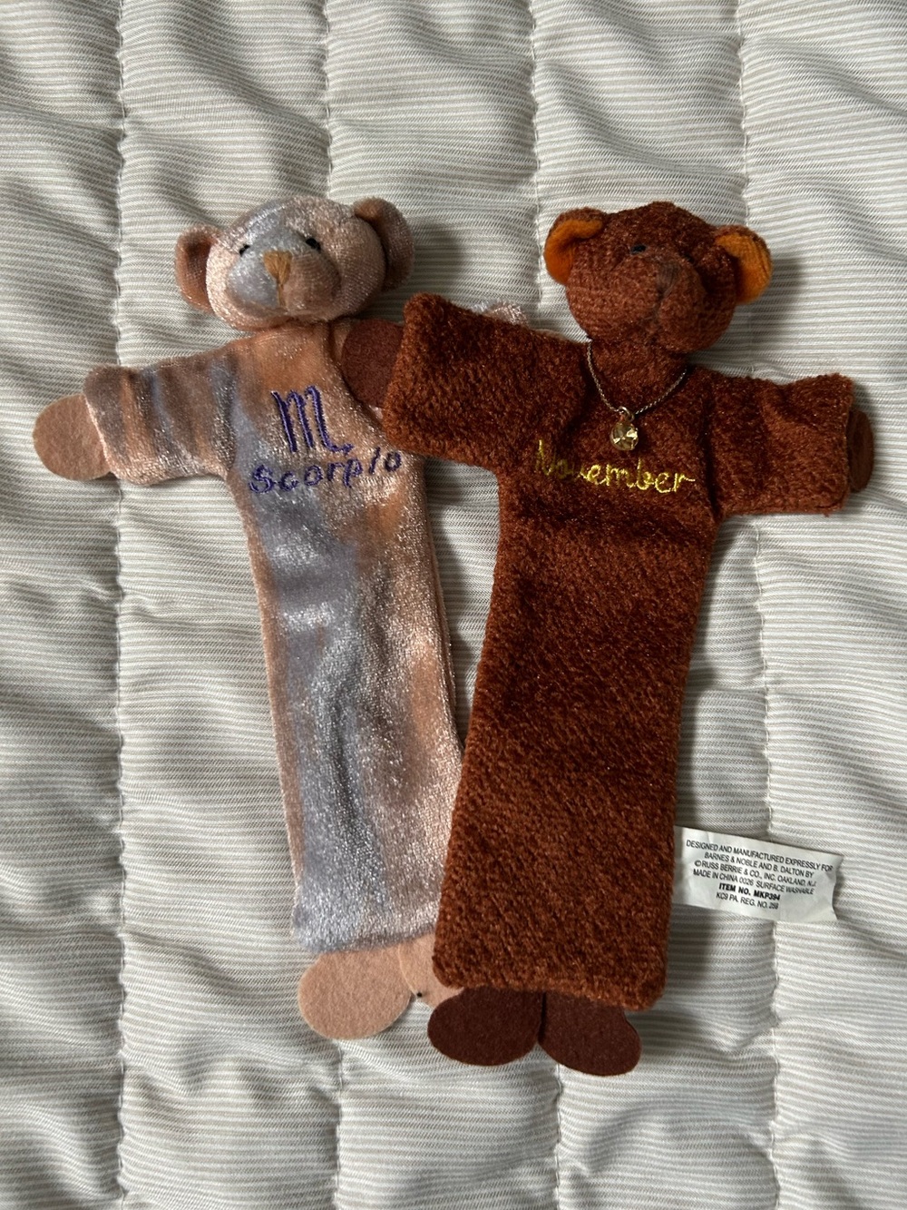 November Birthday Themed Bear Bookmarks